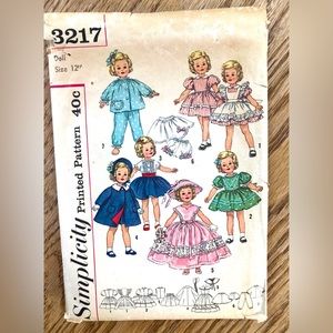 VTG Doll Clothes Pattern